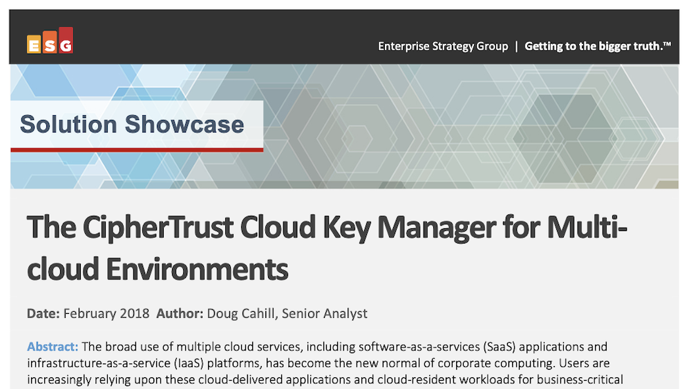 Multi-cloud Key Management for Secure Cloud Environments